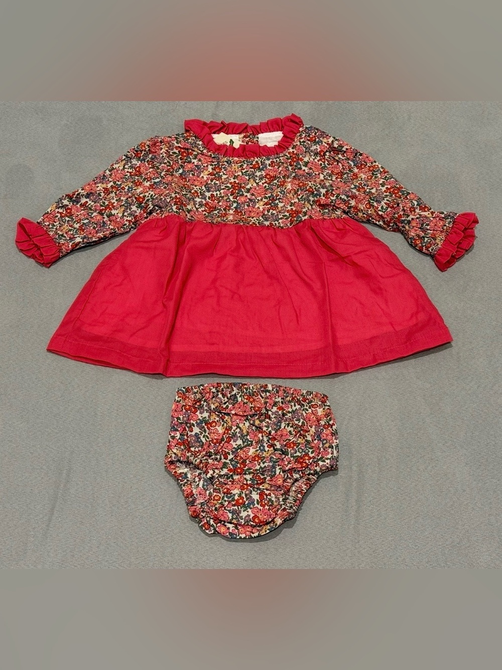 The Oaks Apparel pink floral bloomer set